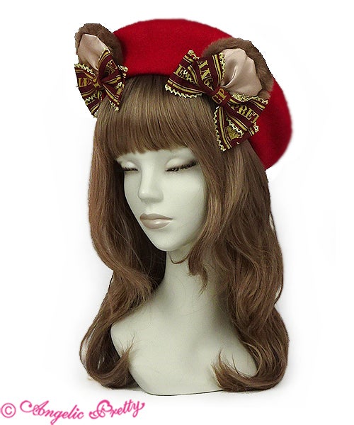 Angelic Pretty ベレー帽　くま耳 Dream Ribbon Bear Beret (2019 2nd Release) by Angelic Pretty