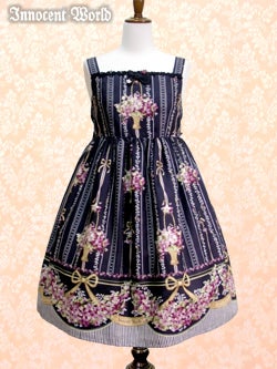 Innocent World パープル JSK Violets Inside Mansions High Waist JSK by Innocent World