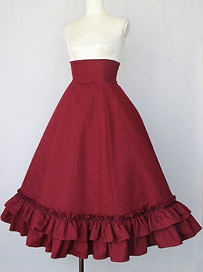 Elegant Jacquard Long Skirt by Victorian Maiden