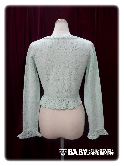 BABYリボン透かしあみ ボレロ・ミント Ribbon Openwork Knitting Bolero by Baby, the Stars Shine Bright