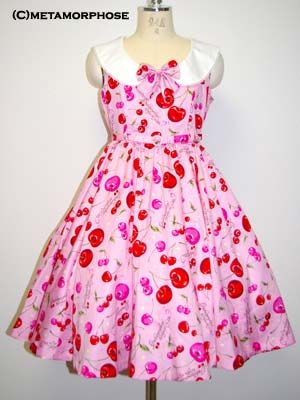 Vintage Cherry Collar JSK (Broadcloth) by Metamorphose Temps de Fille