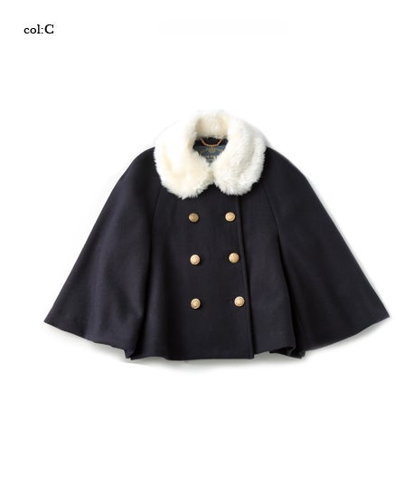 Fur Collar Cape Jacket by Jane Marple