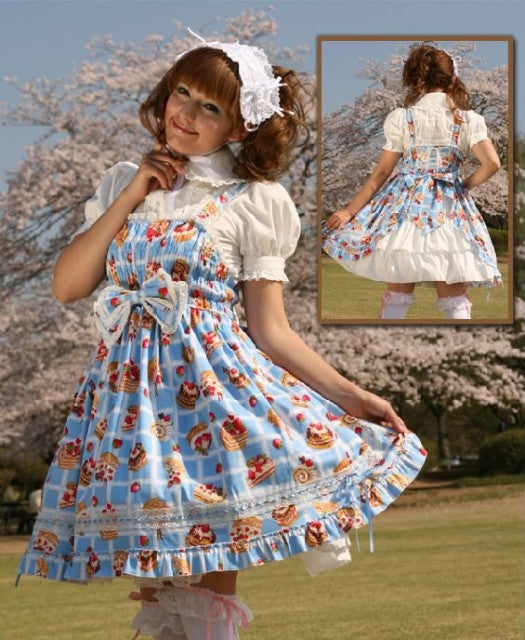 Plaid Cake Print Babydoll JSK (g098-g100) by Bodyline