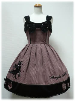 Angelic Pretty  Chocolate オーバーニー Chocolat-Chan Going Out JSK by Angelic Pretty