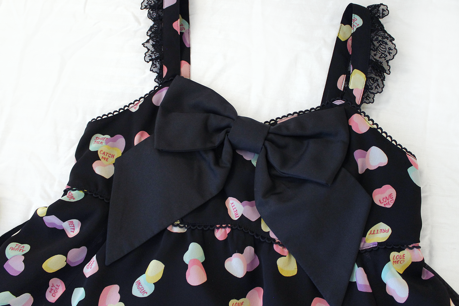 Sugar Hearts JSK and Barrette Set by Angelic Pretty