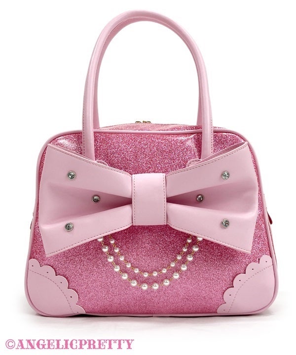 Angelic Pretty 宝石リボンボストンバッグ 赤 Glitter Gem Ribbon Boston Bag by Angelic Pretty