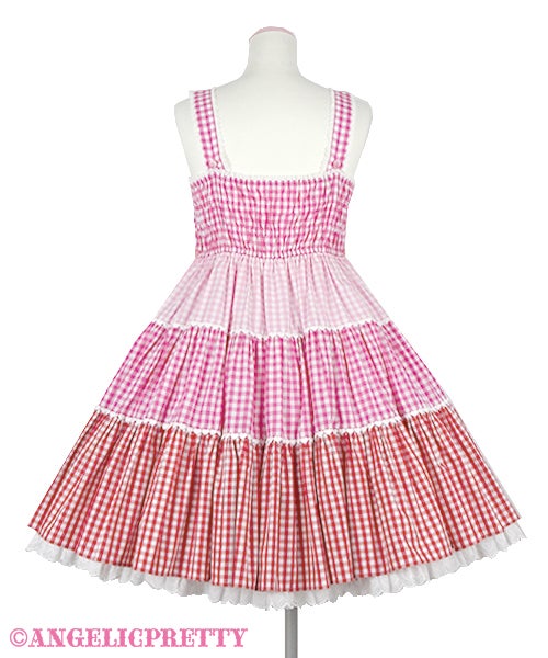 Gingham Color Scheme Shoulder Ribbon JSK (2021 2nd Release) by