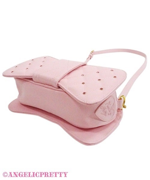 Quilted Gem Ribbon Pochette by Angelic Pretty