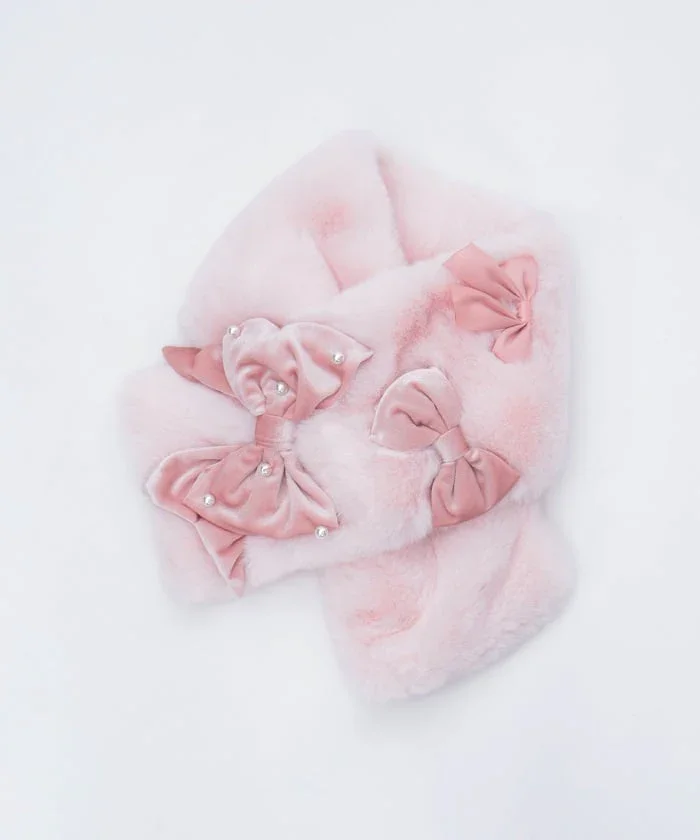 唾奇 武道館 物販 Camellia マフラー CH Warmer Scarf Chalmiere ~ Triple Ribbon Scarf by Axes Femme