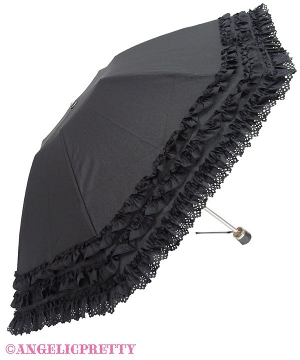 Frill Millefeuille Folding Umbrella (2025) by Angelic Pretty