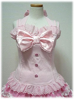 Angelic Pretty　キューティーリボンホルターネックキャミソール Cutie Ribbon Halter Neck Camisole by Angelic Pretty