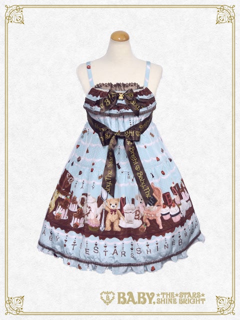 ワンピース Fondant Chocolat Nounours Collection JSK Fondant Chocolat Nounours Collection Babydoll JSK by Baby, the