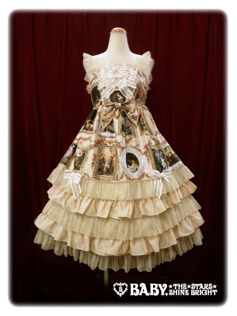 BABY バロック柄 JSk Searching for Baroque Long JSK by Baby, the Stars Shine Bright