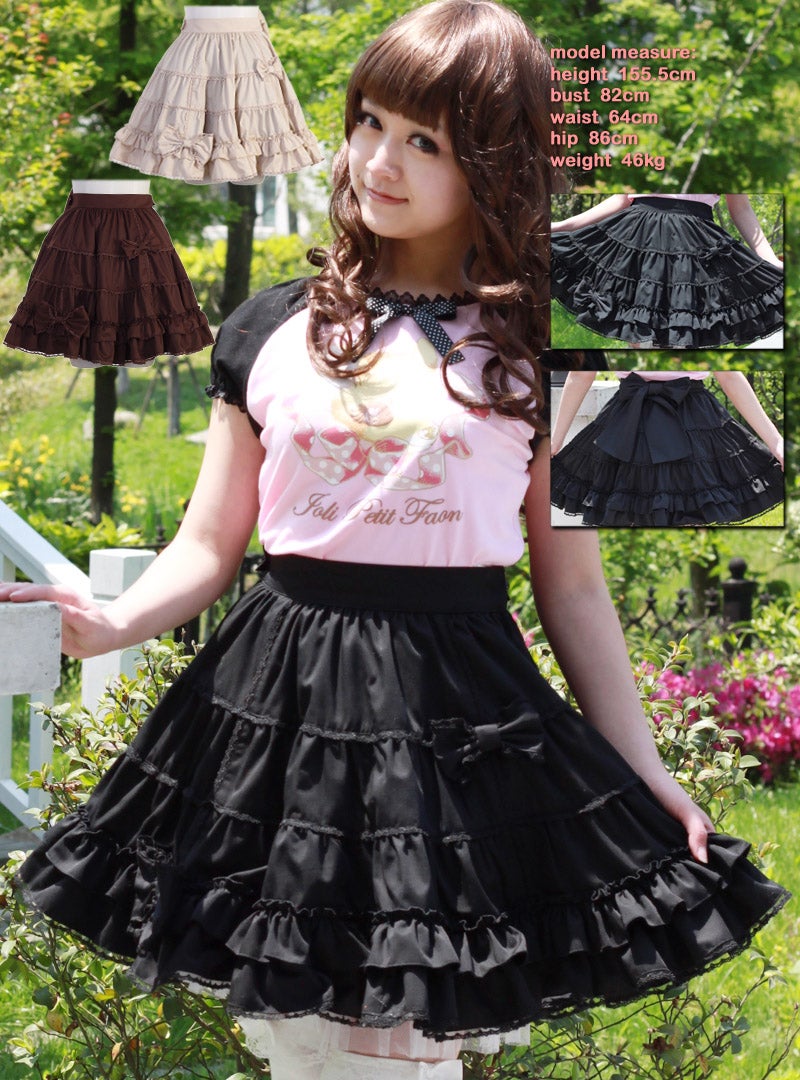 Classic Tiered Frill Skirt (L218) by Bodyline