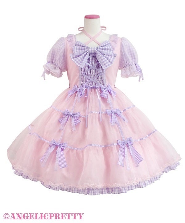 Puff Gingham OP by Angelic Pretty