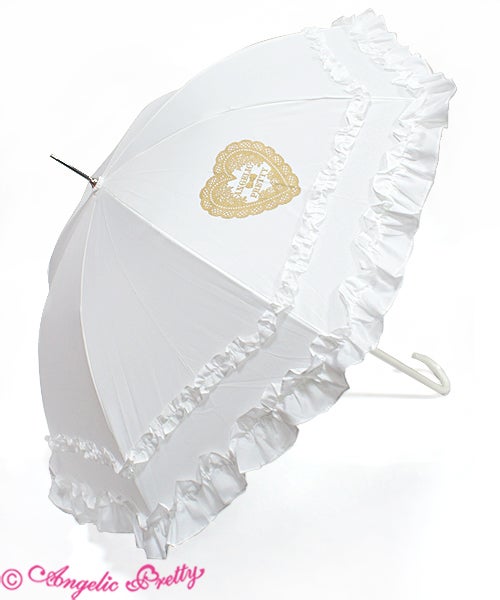 Heart Lace Print umbrella by Angelic Pretty