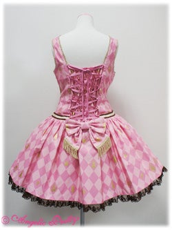 Chess Chocolate Dropped Waist JSK (2011 2nd Release) by Angelic Pretty