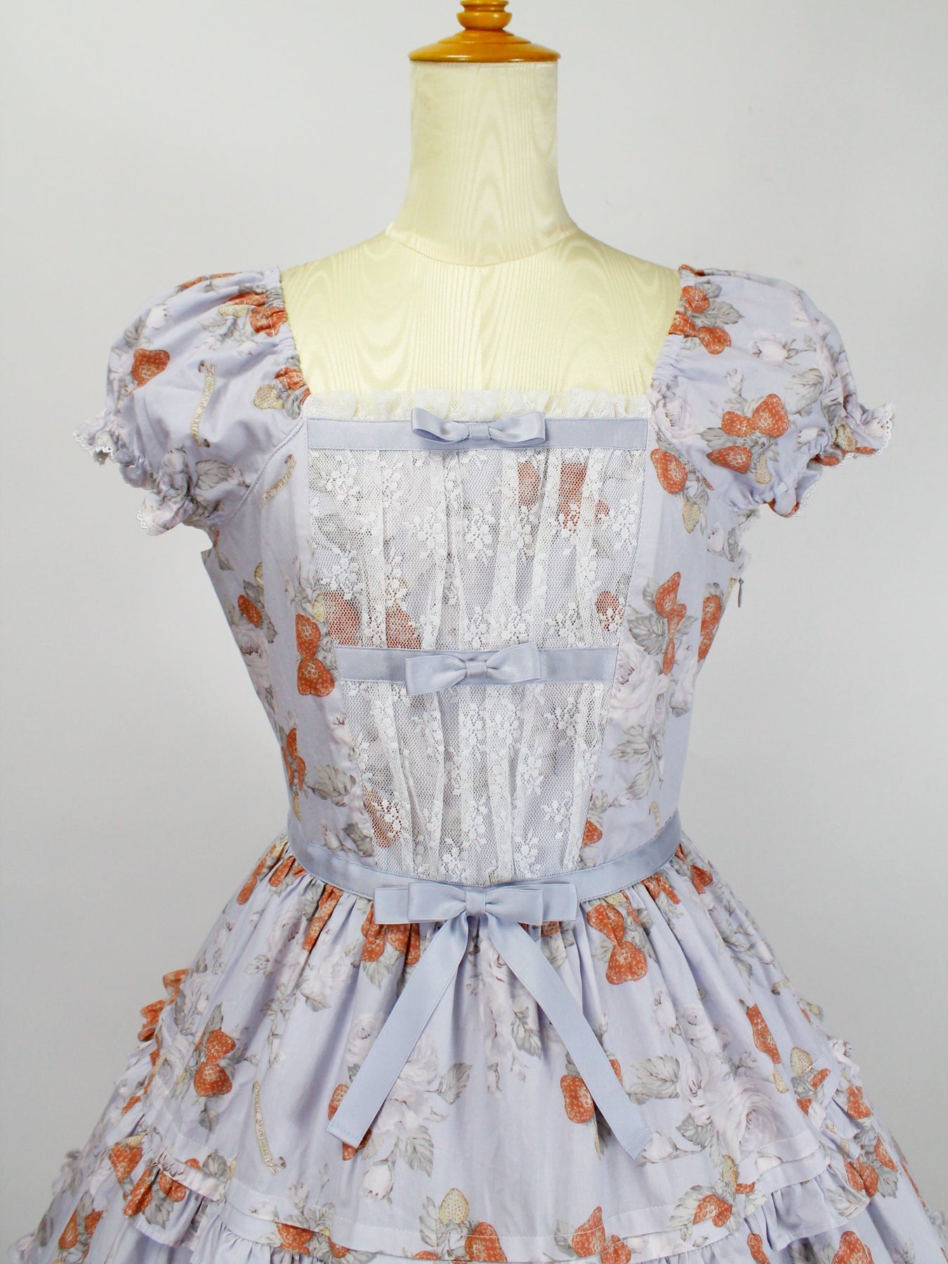 English Berry Ribbon Tiered Long OP by Victorian Maiden