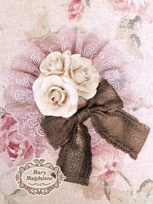 メアリーマグダレン　メリアローズヘッドドレス　生成 Meria Rose Headdress by Mary Magdalene