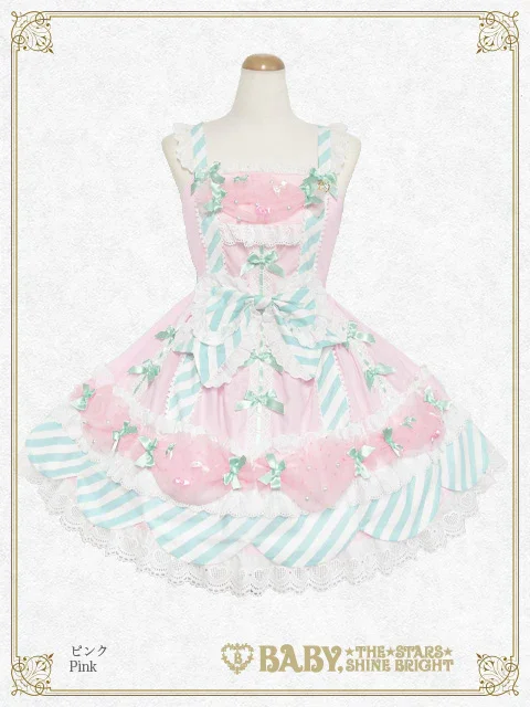 BABY Merry Sweet Lollipop JSK ピンク×ミント Merry Sweet Lollipop JSK by Baby, the Stars Shine Bright