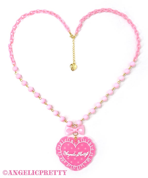 Dot Lovely Heart Cushion Necklace by Angelic Pretty