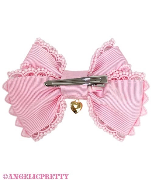 Dolce Heart Ribbon Clip Set by Angelic Pretty