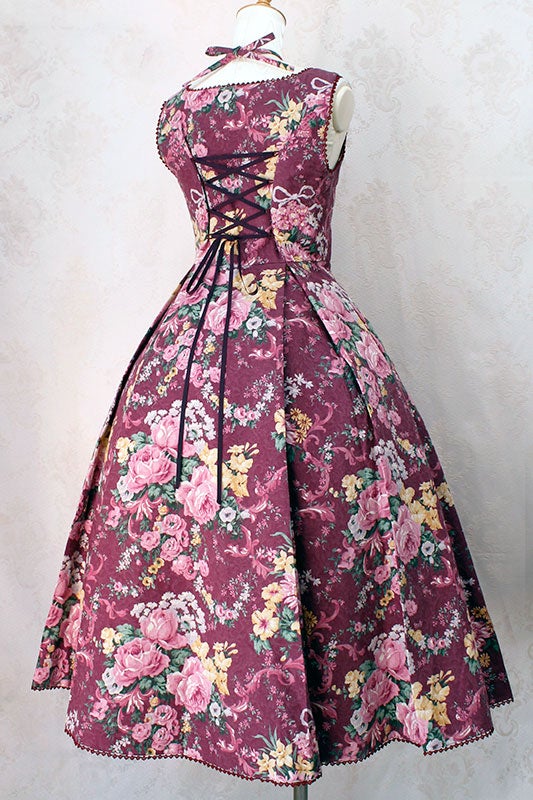 新品 WEB限定カラー　ロマンメイド　ロマントリック Rust（ラスト）？ Lady Bloom Long JSK by Victorian Maiden