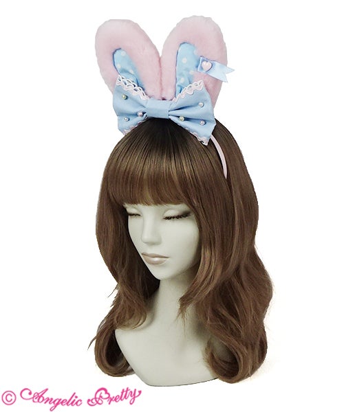 Colorful Pearl Lyrical Bunny Head Bow by Angelic Pretty