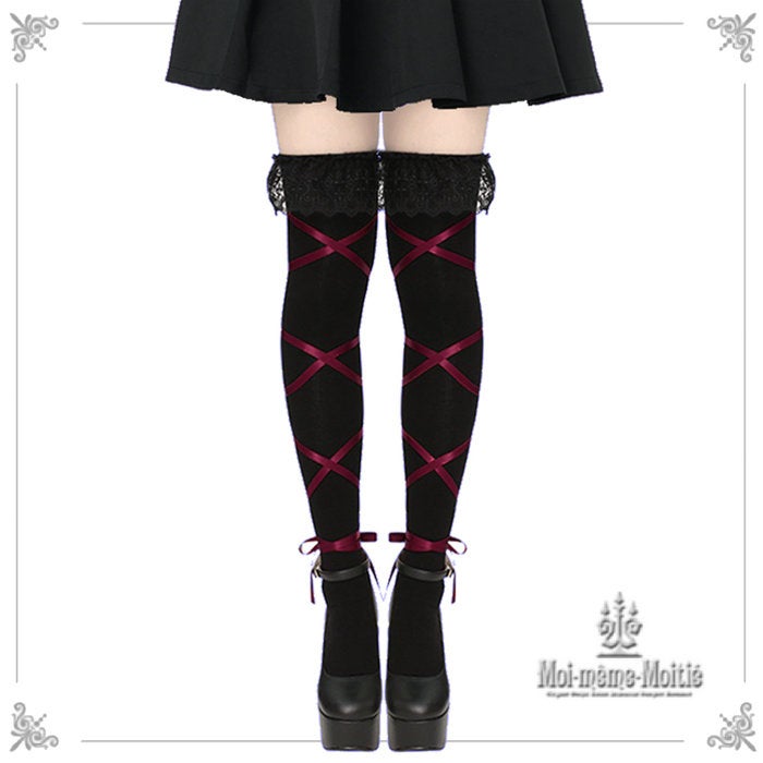Lace Ribbon OTKs by Moi-même-Moitié