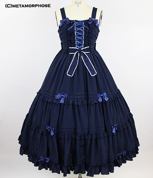 Lace Up Tiered Long JSK by Metamorphose Temps de Fille