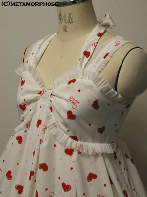 メタモルフォーゼ CL 「ハートプリントJSK」 CL / Heart Print High Waist JSK by Metamorphose Temps de Fille