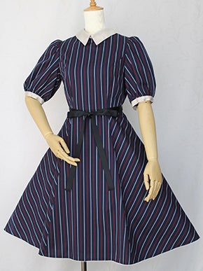 Regimental Stripe Intuck Ribbon OP by Victorian Maiden