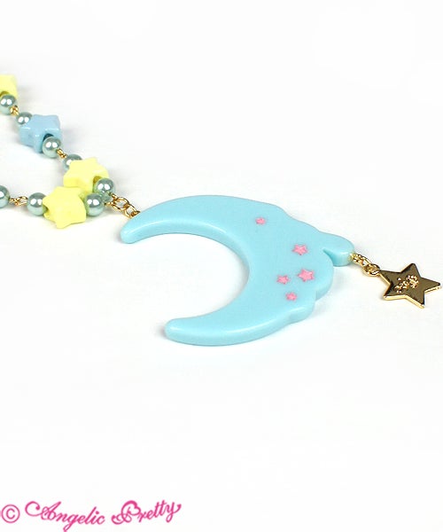 【アンプリ】Milky Melty Moonネックレス、リング2点セット Milky Melty Moon Necklace by Angelic Pretty