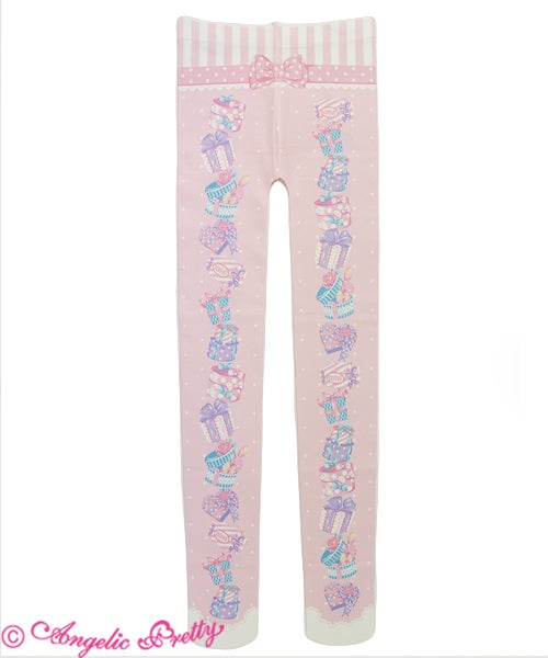 Wrapping Heart Tights by Angelic Pretty