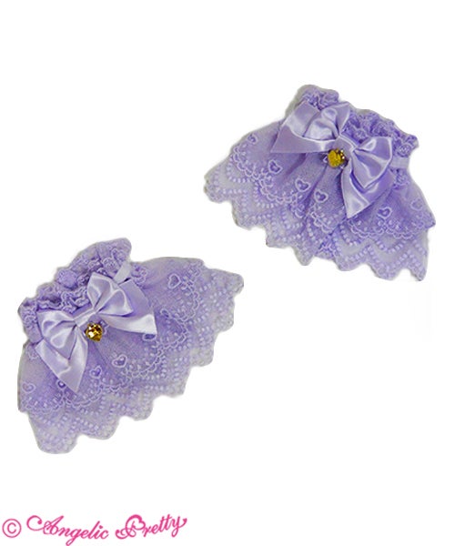 Heart Charm Wrist Cuffs by Angelic Pretty