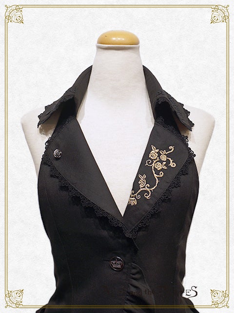 Versailles Rose Embroidery Ribbon Vest (2016) by Alice and the Pirates