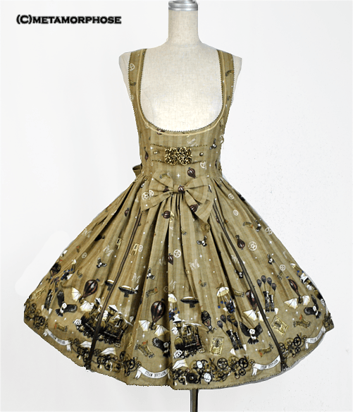 メタモルフォーゼ STEAM INVITATION ファスナージャンパースカート STEAM INVITATION Zipper JSK by Metamorphose Temps de Fille