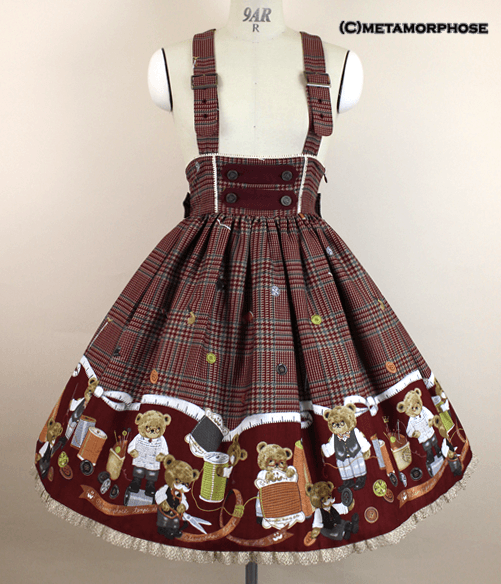 メタモ　tailor`s bearスカート Tailor's Bear Suspender Skirt by Metamorphose Temps de Fille