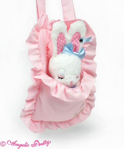 Peaceful Sleeping Lyrical Bunny Plush Doll Pouch by Angelic Pretty