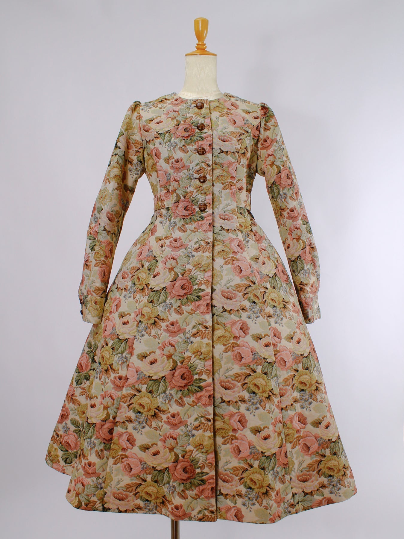 Rose Gobelin Long Coat by Victorian Maiden