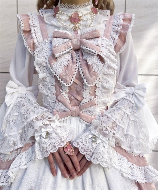 Chalmiere ブリリアントローズジャンパースカート サックス Chalmiere ~ Brilliant Rose JSK by Axes Femme