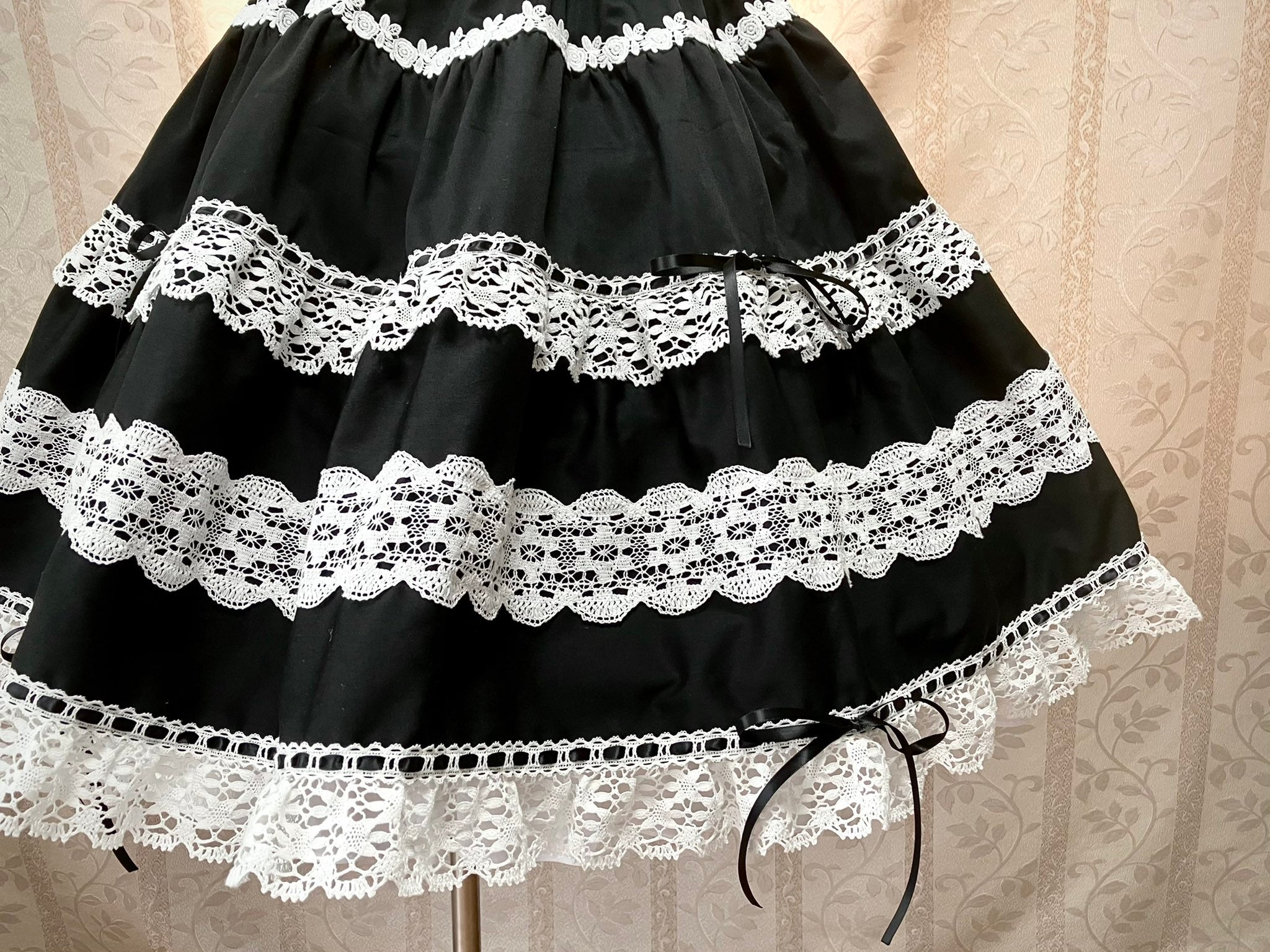 Moonrise Theater ~ Torchon Lace Tiered Skirt by Indie Brand