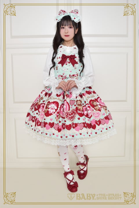 Kumya's Sweet Baby Love Heart JSK II & Head Bow Set by Baby, the