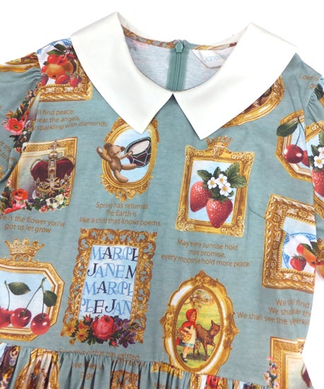 日*9様 Jane Marple Anniversary Frameワンピース Anniversary Frame Puff Sleeve OP by Jane Marple