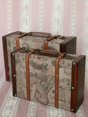 Antique Trunk Set by Victorian Maiden