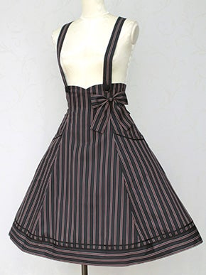 Regimental Stripe Line Skirt by Victorian Maiden