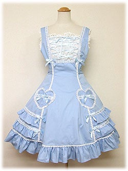 Lace Up Heart Pocket JSK (2006 1st Release) by Angelic Pretty