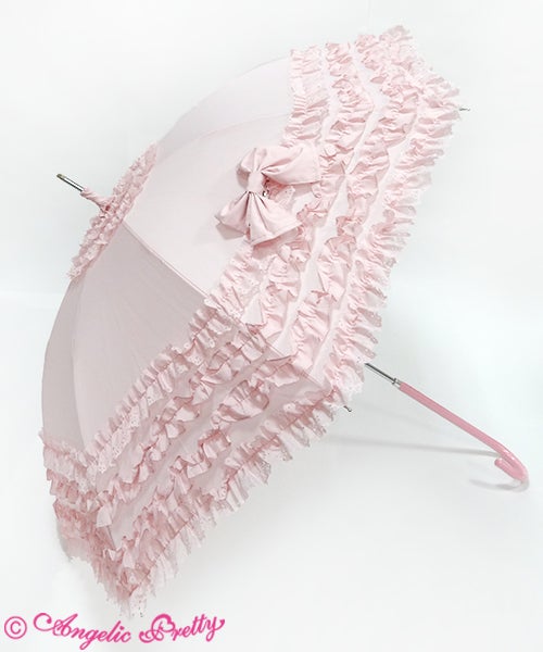 Angelic Pretty フリルミルフィーユアンブレラ ピンク Frill Millefeuille Umbrella (2016) by Angelic Pretty