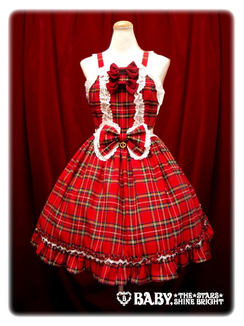 BABY, THE STARS スウィートチェックプリンセスJSK Tartan Check Princess JSK by Baby, the Stars Shine Bright