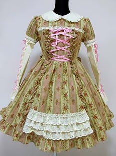 Floral Stripe OP by Angelic Pretty